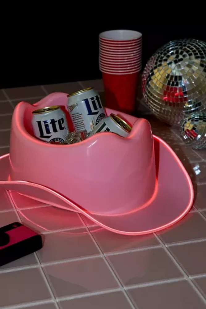 LED Cowboy Hat Ice Bucket