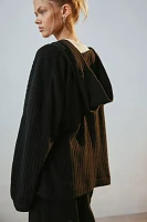 Out From Under Poppy Ribbed Knit Hooded Cardigan