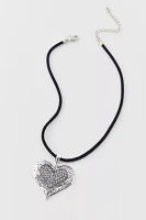 Viv Heart Pendant Corded Necklace