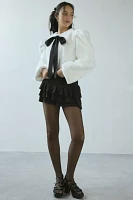 Sister Jane Fantasia Bow Faux Fur Jacket