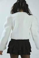 Sister Jane Fantasia Bow Faux Fur Jacket