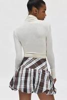 Urban Renewal Remnants Plaid Bubble Hem Mini Skirt