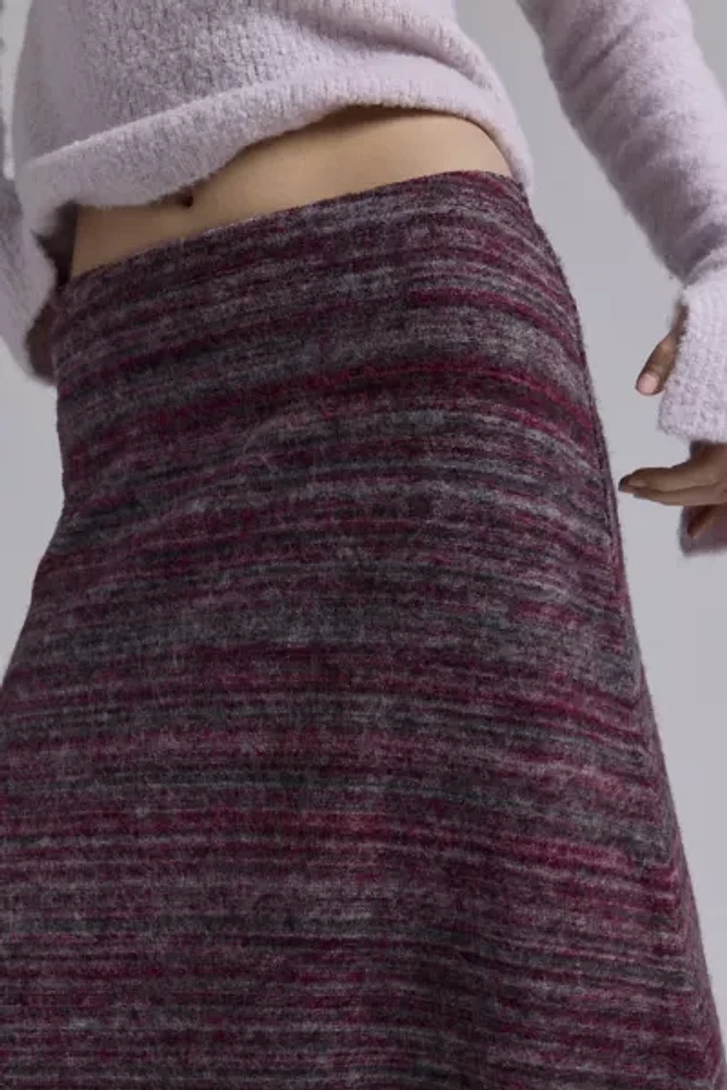 ReMADE By UO Remnants Knee Length Sweater Skirt