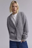 Urban Renewal Remnants Textured Fuzzy Knit Oversized Cardigan