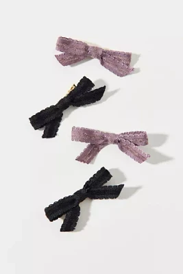 Mini Hair Bow Clip Set