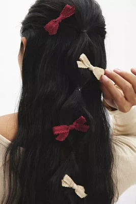 Mini Hair Bow Clip Set