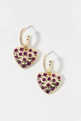 Heart Gem Hoop Earring