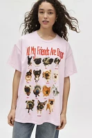 All My Friends Are Dogs Graphic T-Shirt Dress