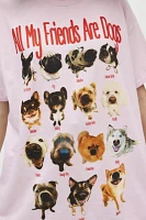 All My Friends Are Dogs Graphic T-Shirt Dress