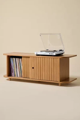 Juliette Fluted Wood Media Storage Console