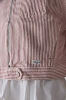 BDG Yuri Striped Canvas Bomber Jacket