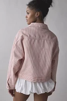 BDG Yuri Striped Canvas Bomber Jacket