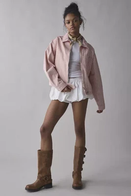BDG Yuri Striped Canvas Bomber Jacket
