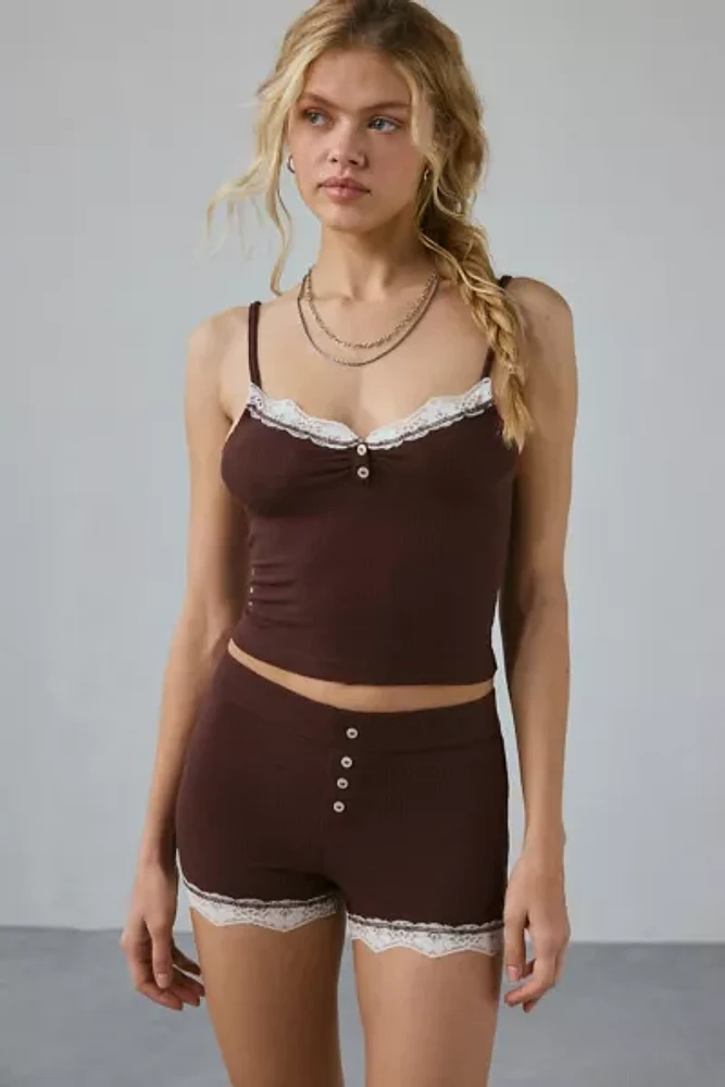 Out From Under Diana Lace Trim Micro Short
