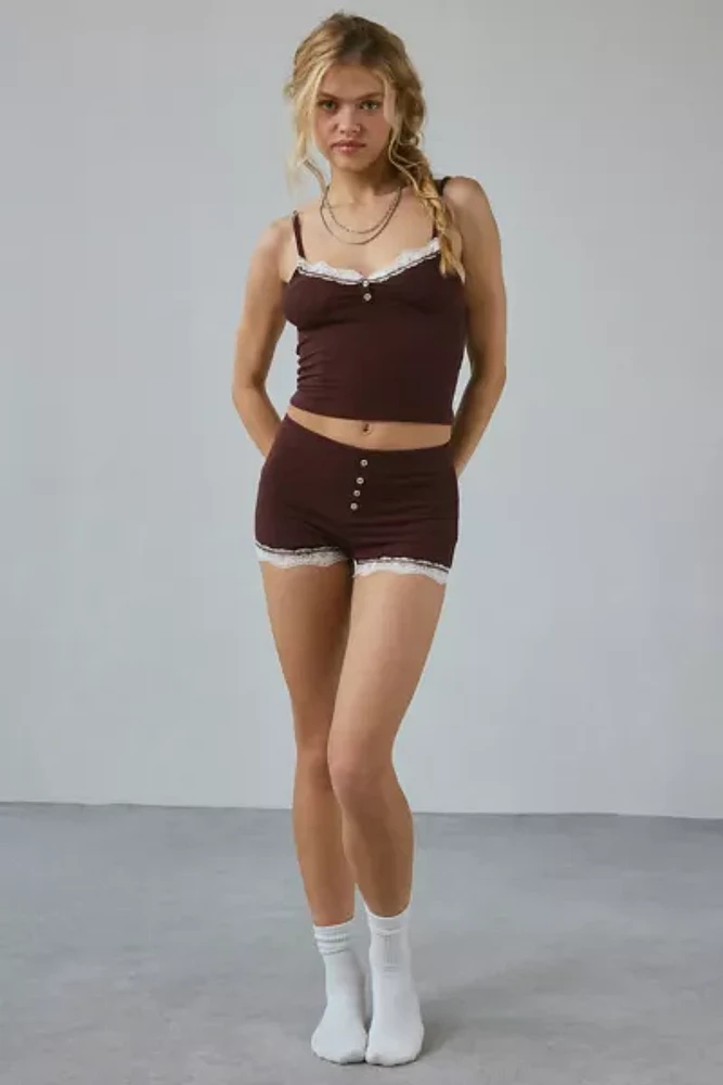 Out From Under Diana Lace Trim Micro Short