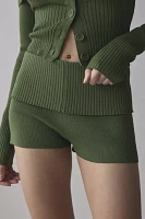 House Of Sunny One Love Ribbed Knit Hotpant