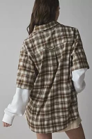 House Of Sunny Double Layered Button-Down Shirt