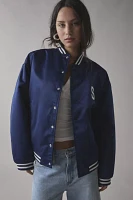 House Of Sunny Satin Club Varsity Bomber Jacket