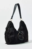 Silence + Noise Faux Fur Whipstitch Hobo Bag