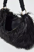 Silence + Noise Faux Fur Whipstitch Hobo Bag