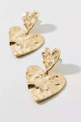 Hammered Hearts Earring