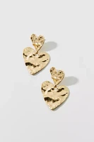 Hammered Hearts Earring