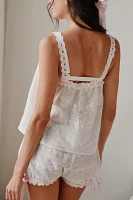 Out From Under X Wild Lovers Mia Eyelet Lace Tank Top + Bloomer Short Set