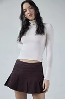 Motel Sejuani Corduroy Pleated Mini Skirt