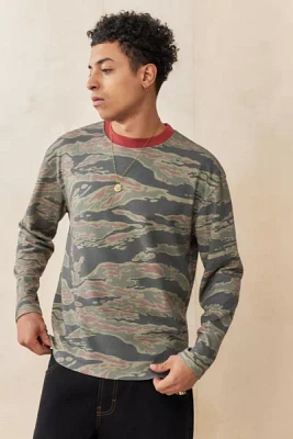 UO Waffle Knit Camo Long Sleeve Tee