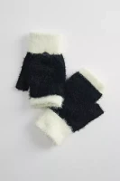 Fuzzy Stripe Convertible Glove