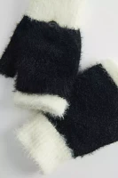 Fuzzy Stripe Convertible Glove