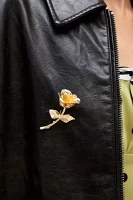 Metal Rose Brooch