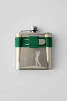 Stainless Steel Golf Flask & Tee Set