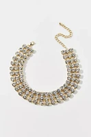 Triple Rhinestone Choker Necklace