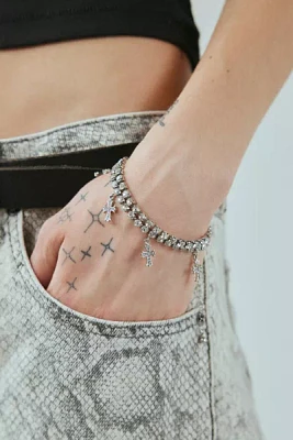 Cross Rhinestone Tennis Bracelet