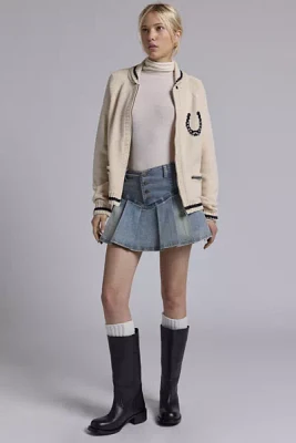 BDG Scottie Graphic Knit Zip-Up Cardigan