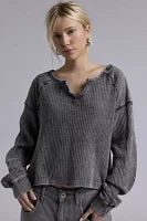 BDG Catskills Waffle Knit Thermal Long Sleeve Tee