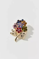 Gem Flower Bunch Brooch