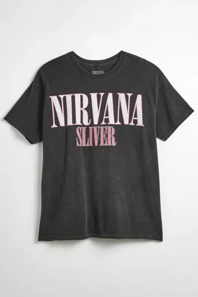 Nirvana Sliver Washed Cotton Graphic Tee