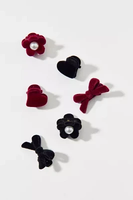 Velvet Mini Claw Clip Set