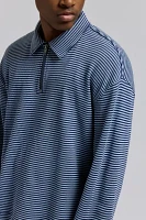 BDG Colton Stripe Thermal Long Sleeve Polo Tee