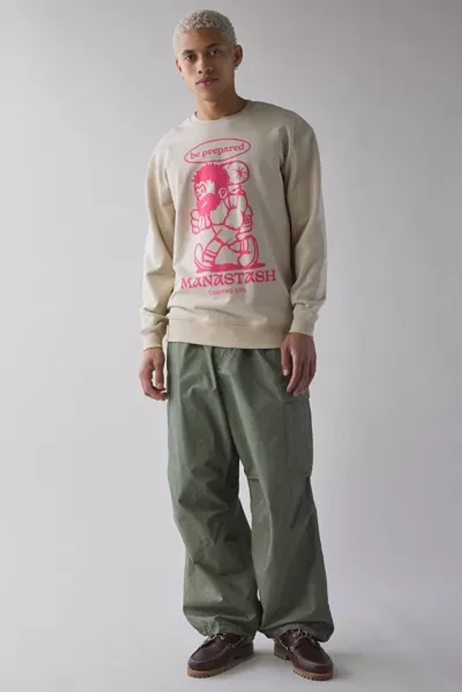 Manastash Be Prepared Graphic Crew Neck Sweatshirt