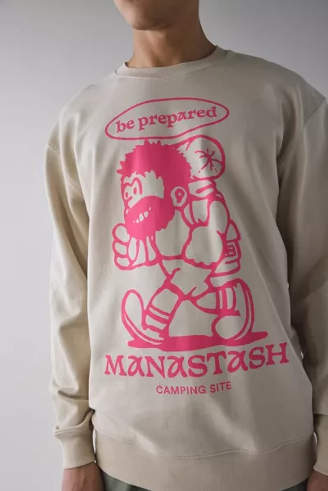 Manastash Be Prepared Graphic Crew Neck Sweatshirt