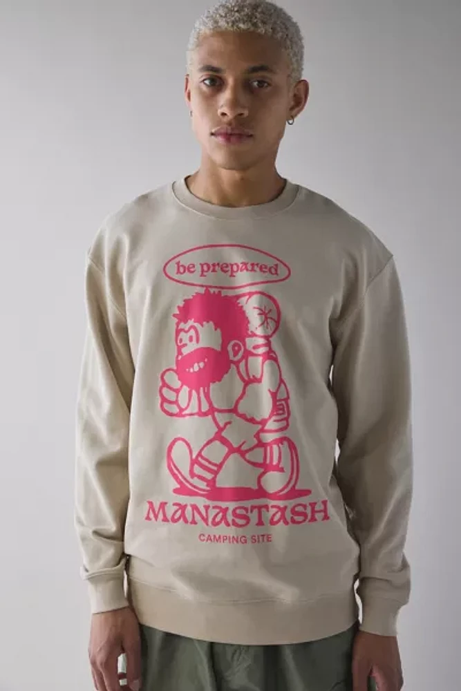 Manastash Be Prepared Graphic Crew Neck Sweatshirt