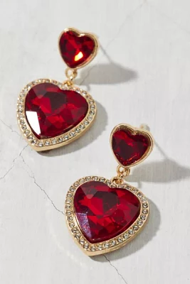 Isabella Rhinestone & Gem Heart Earring