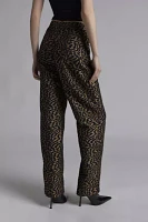 Ghospell Phoebe Abstract Jacquard Straight Pant