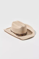 Snakeskin Trim Suede Cowboy