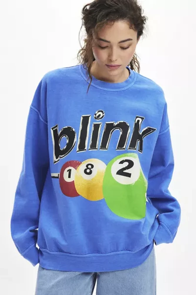 Blink 182 Billiard Tour Graphic Pullover Sweatshirt