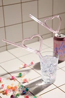 ban.do Heart Glass Straw Set