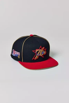 Mitchell & Ness NBA Philadelphia 76ers Pipe Snapback Hat